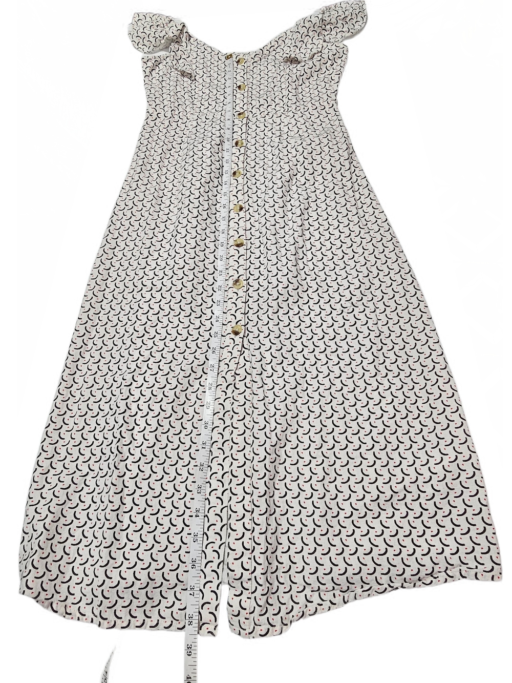 Billabong x Sincerely Jules "Love Tripper" Midi Dress Sweetheart Neckline Ruffle - Picture 12 of 15